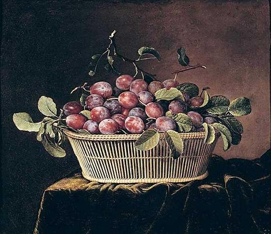 unknow artist Basket of Plums Germany oil painting art